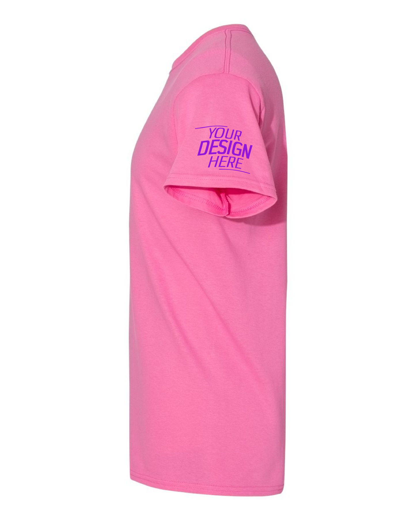 Custom Pink Short Sleeve T-Shirt – Your Design Here