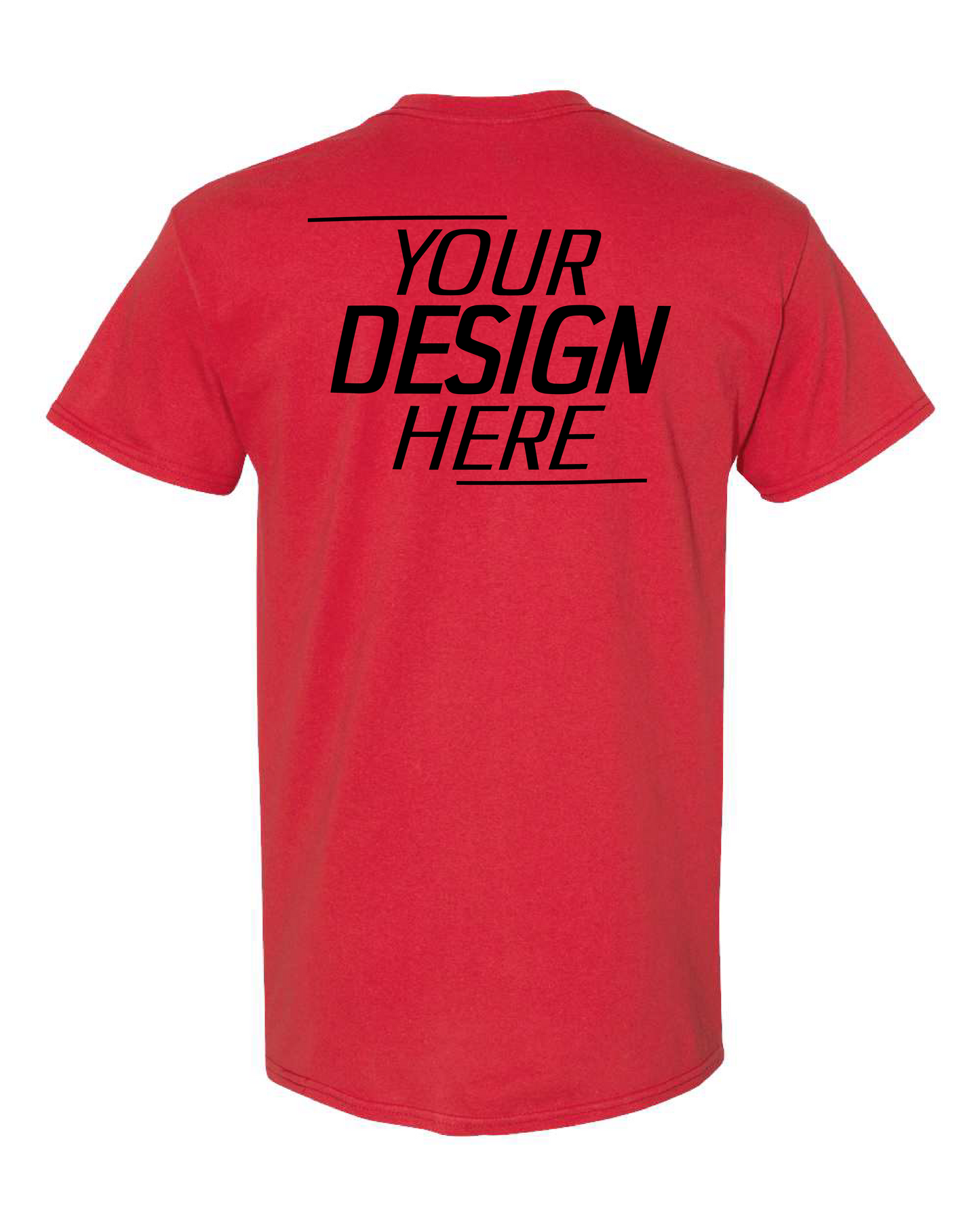 Custom Red Short Sleeve T-Shirt – Your Design Here