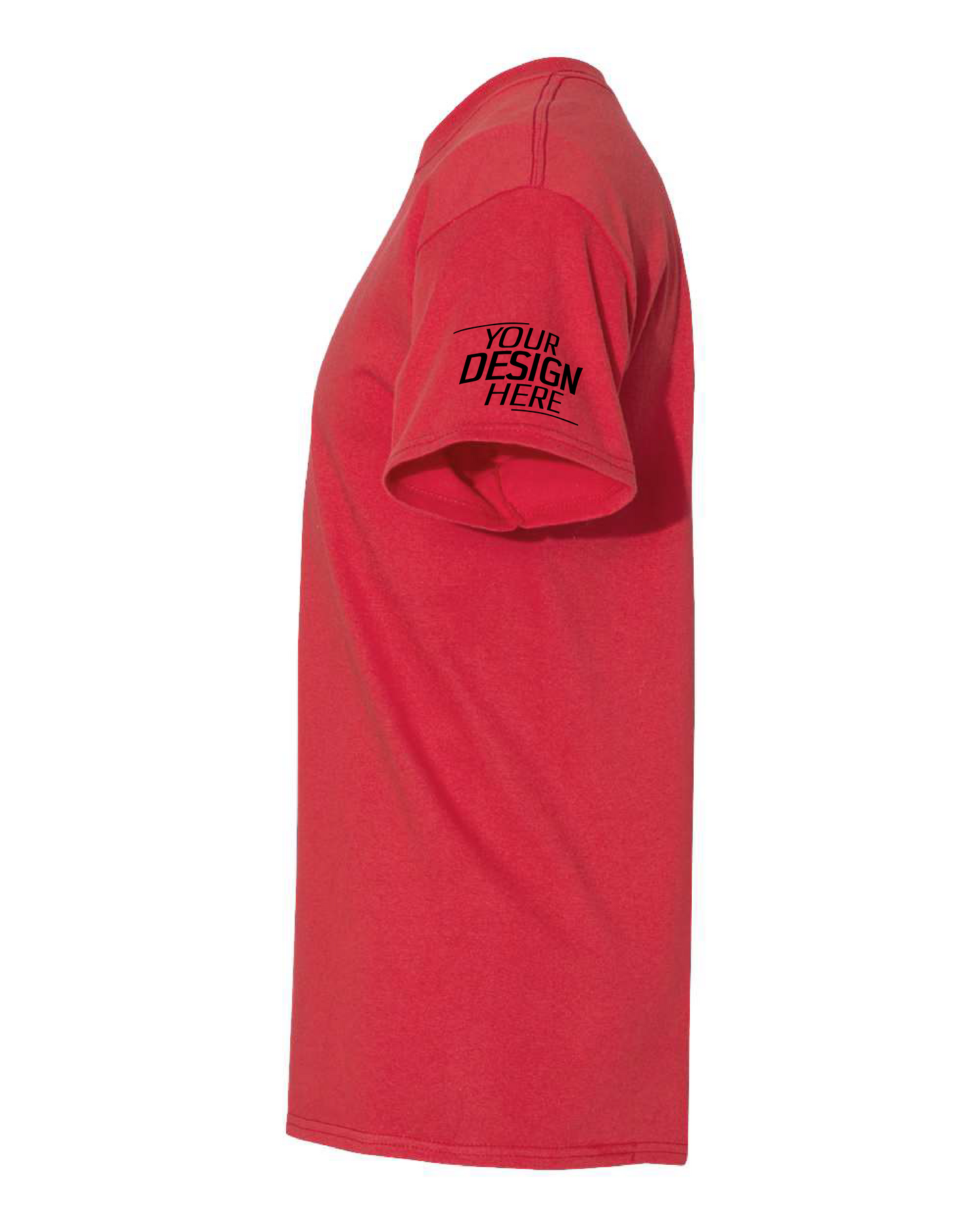 Custom Red Short Sleeve T-Shirt – Your Design Here