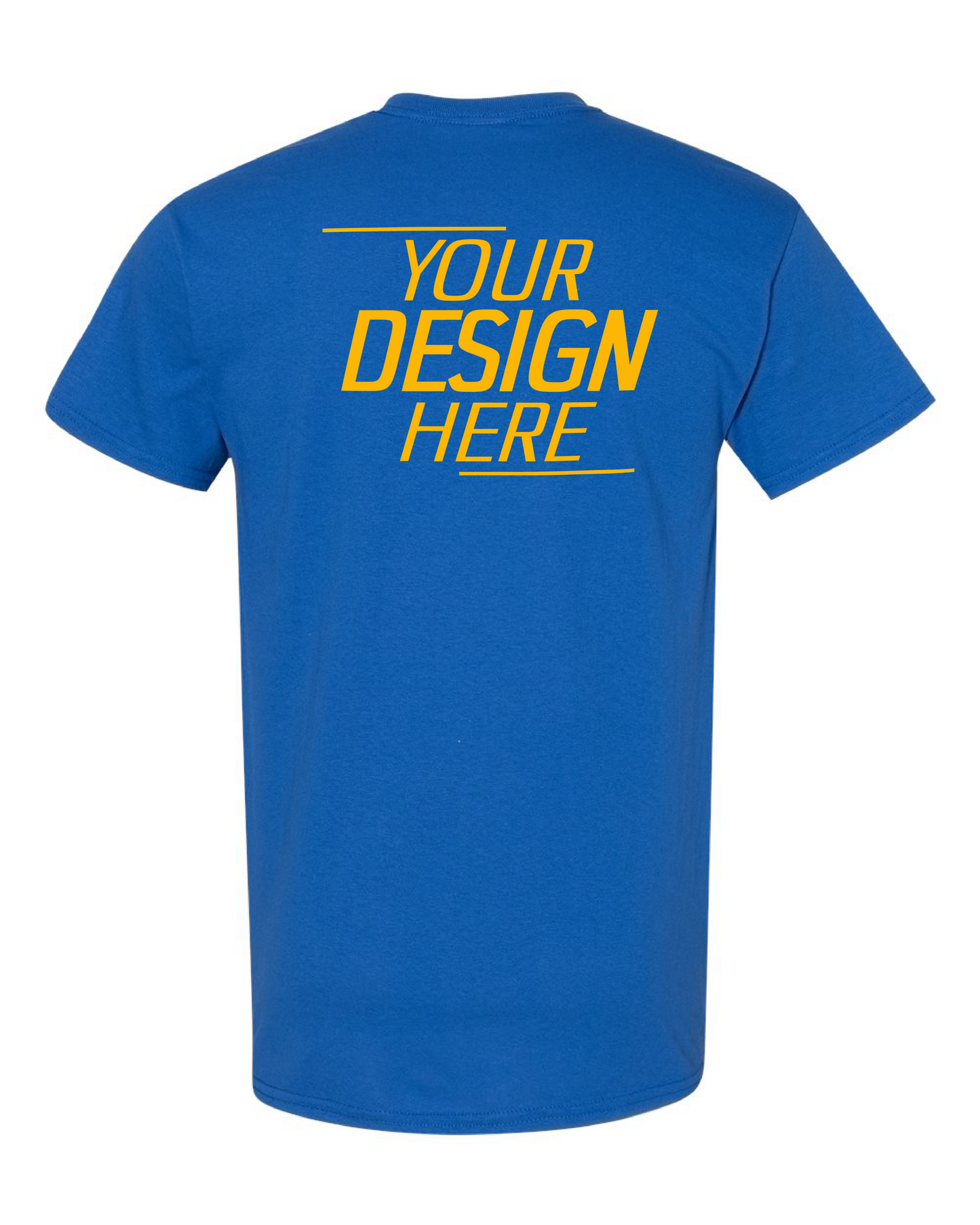 Custom Royal Blue Short Sleeve T-Shirt – Your Design Here