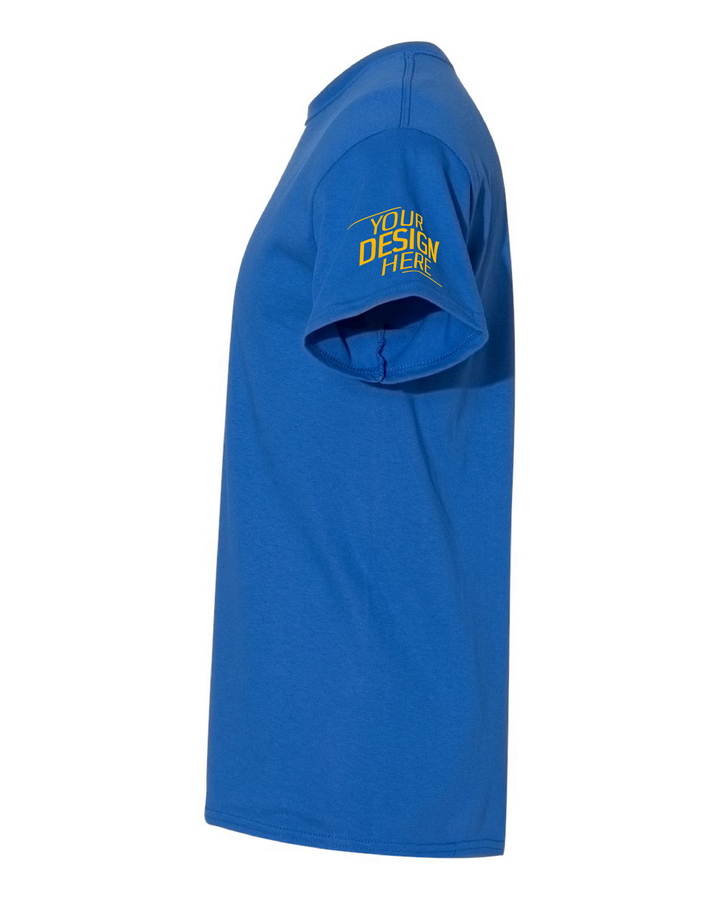 Custom Royal Blue Short Sleeve T-Shirt – Your Design Here