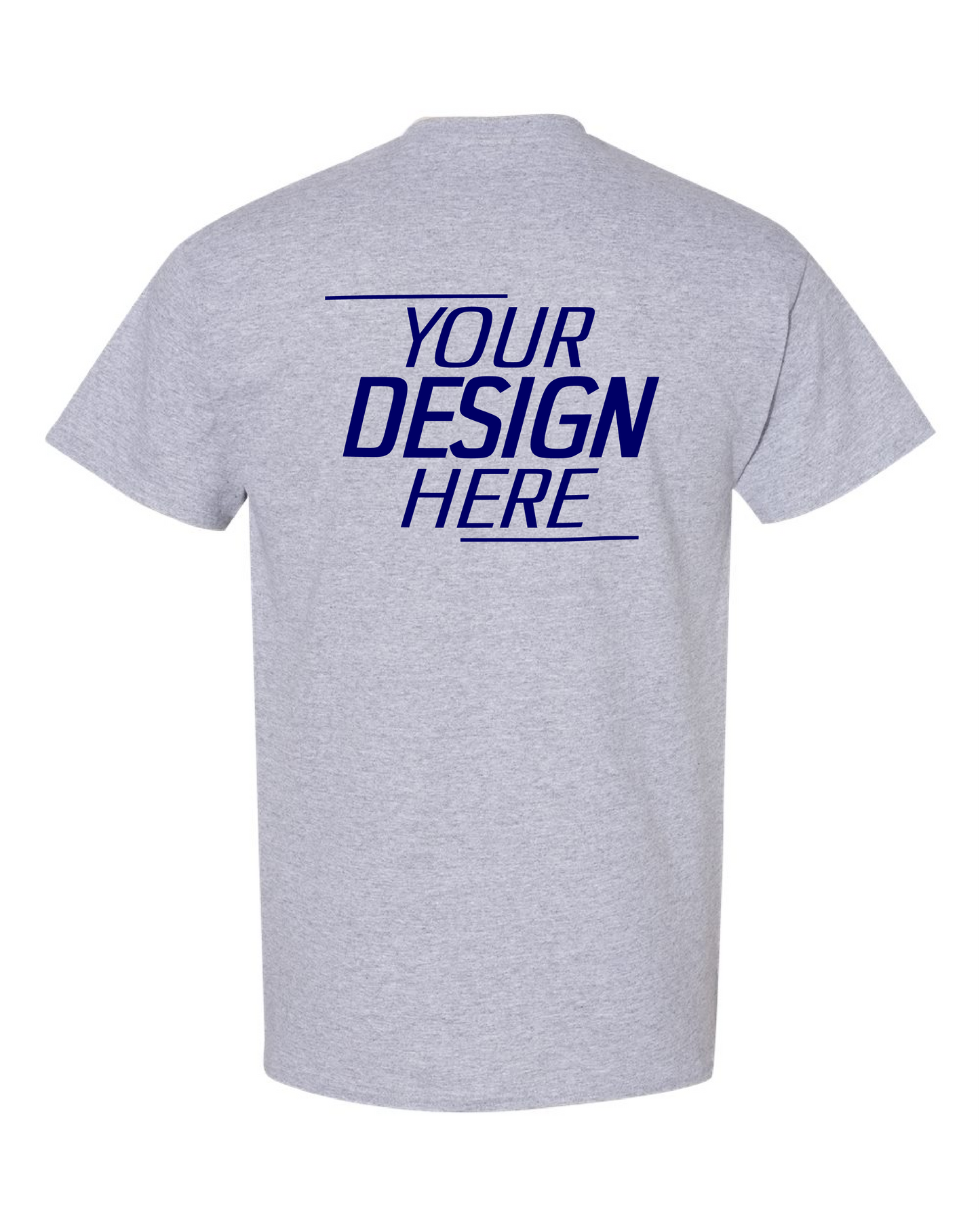 Custom Sports Gray Short Sleeve T-Shirt – Your Design Here
