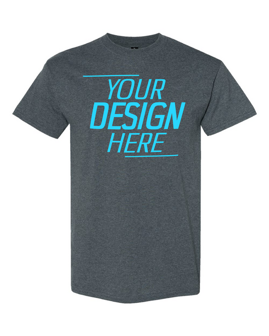 Custom Sports Dark Heather Short Sleeve T-Shirt – Your Design Here