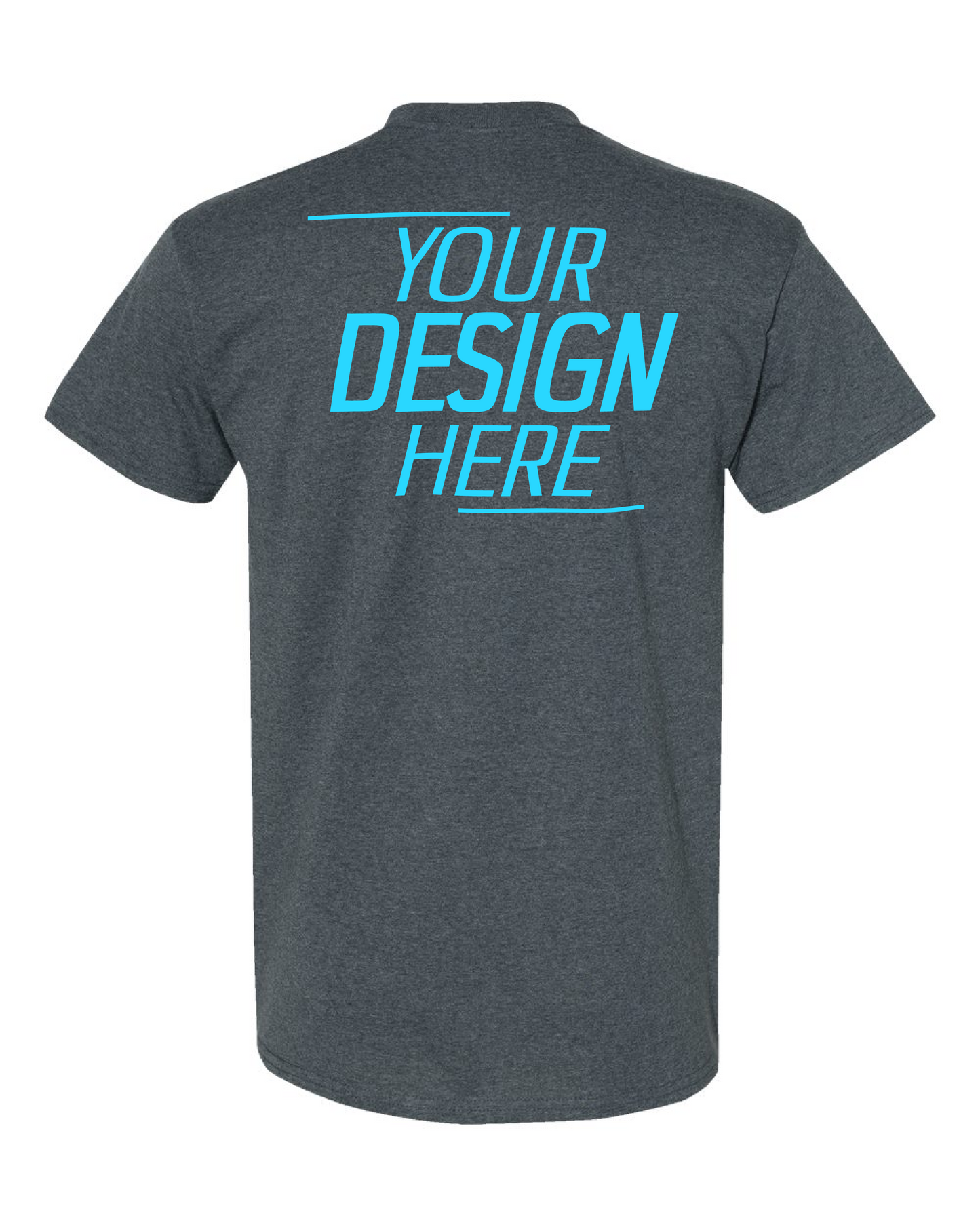 Custom Sports Dark Heather Short Sleeve T-Shirt – Your Design Here