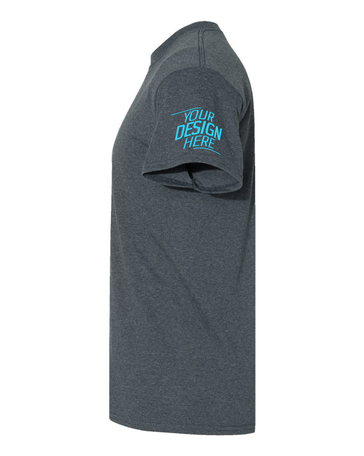Custom Sports Dark Heather Short Sleeve T-Shirt – Your Design Here