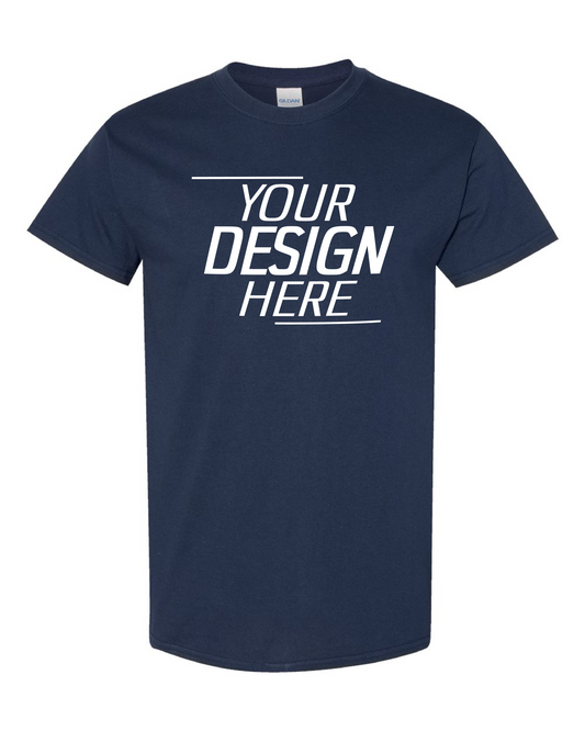 Custom Navy Short Sleeve T-Shirt – Your Design Here