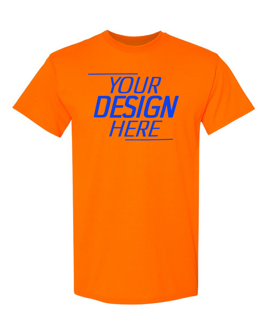 Custom Orange Short Sleeve T-Shirt – Your Design Here