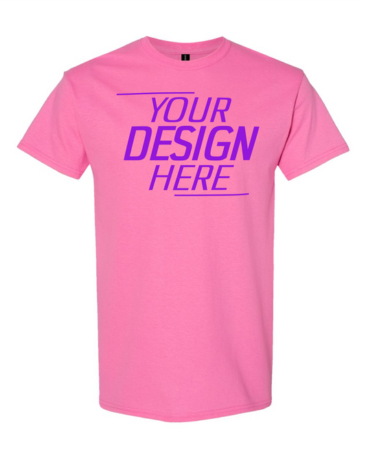 Custom Pink Short Sleeve T-Shirt – Your Design Here