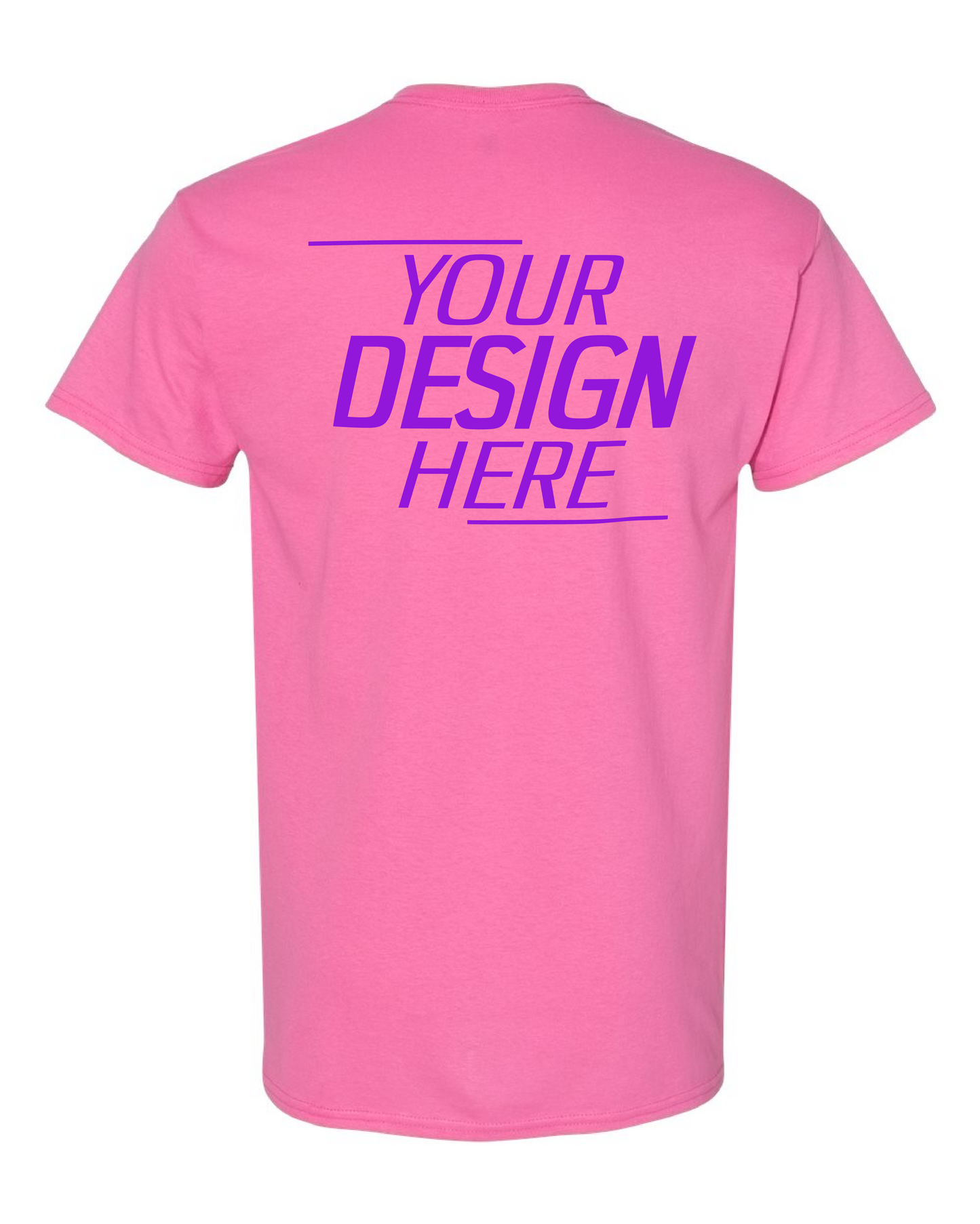 Custom Pink Short Sleeve T-Shirt – Your Design Here