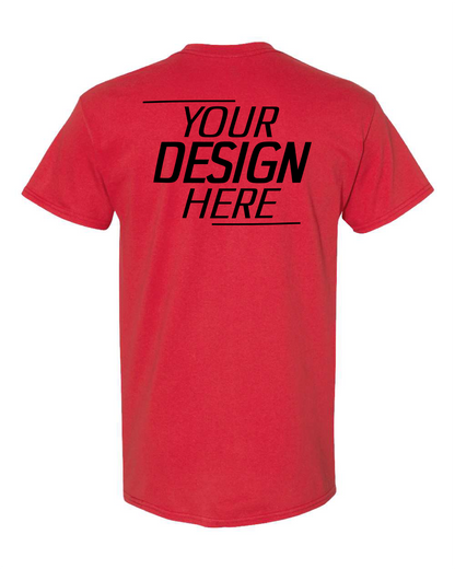 Custom Red Short Sleeve T-Shirt – Your Design Here