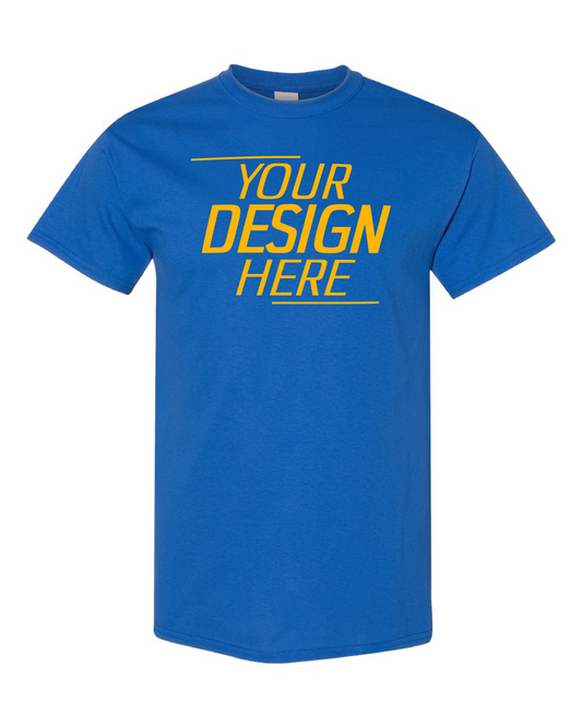 Custom Royal Blue Short Sleeve T-Shirt – Your Design Here