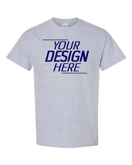 Custom Sports Gray Short Sleeve T-Shirt – Your Design Here